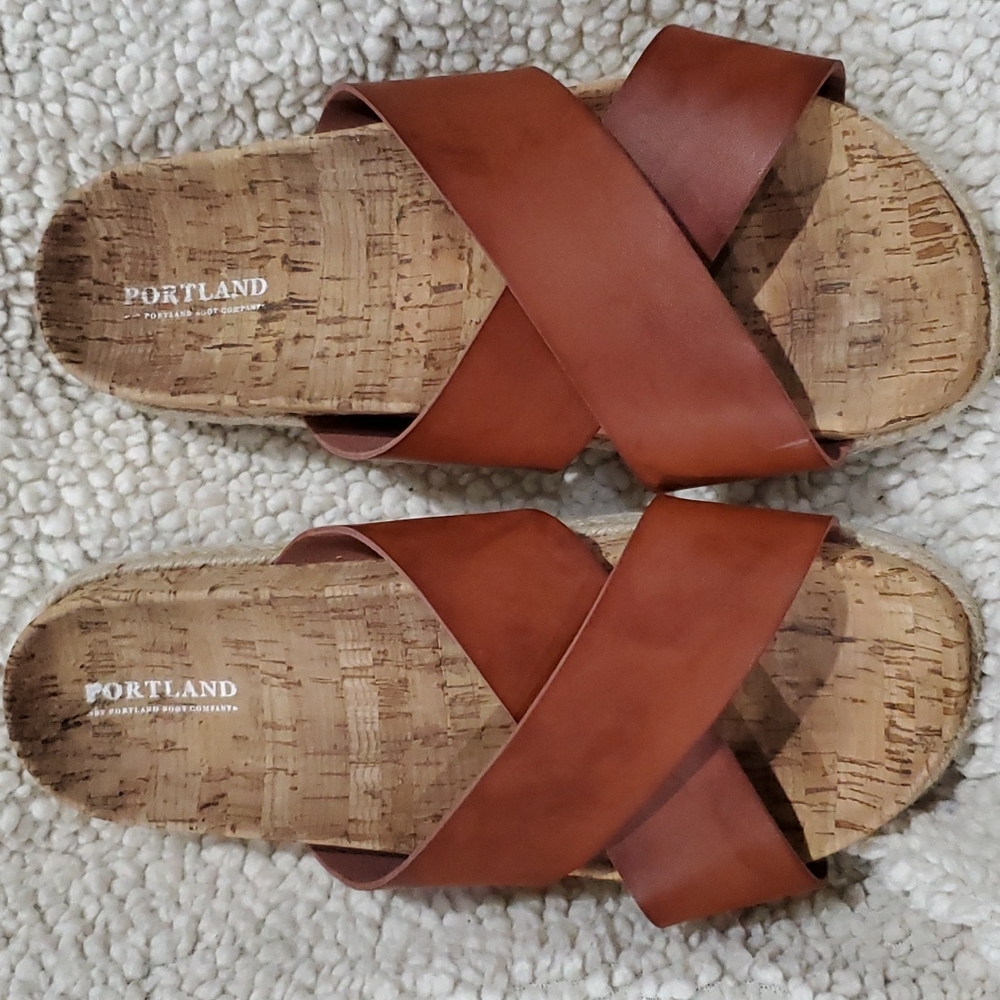 Portland boot company vegan leather slides